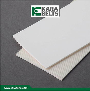 تسمه نقاله پی وی سی سفید براق، ضخامت 1/2 میلیمتر، 1 لایه نخ در کارابلتز