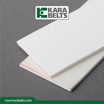 تسمه نقاله پی وی سی سفید براق، ضخامت 2 میلیمتر، 2 لایه نخ در کارابلتز